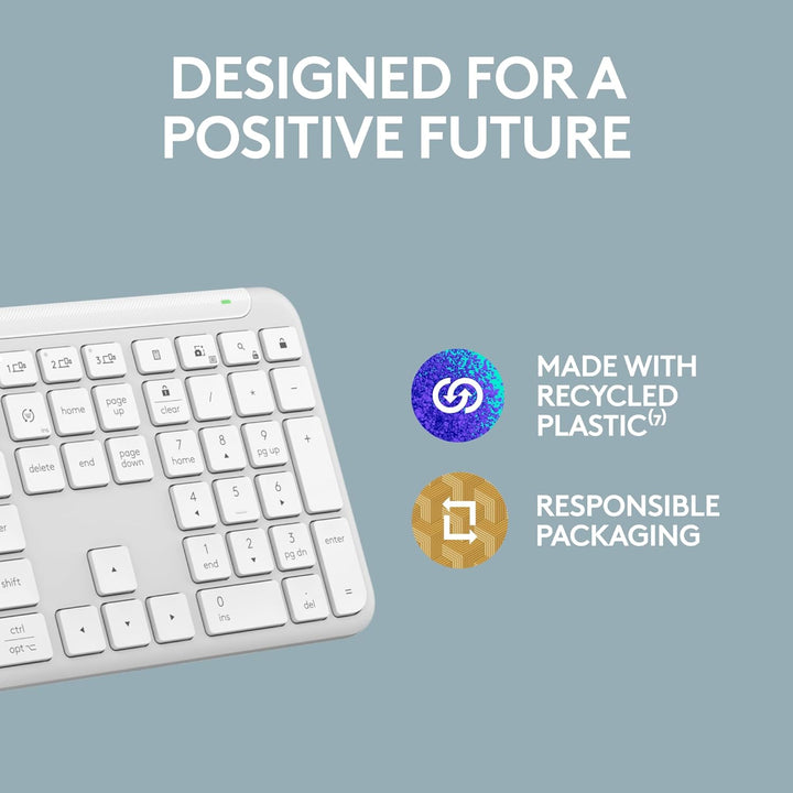 Logitech Signature Slim K950 Teclado inalámbrico, diseño elegante,...