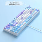 MageGee Teclado mecánico 75% para juegos, interruptor rojo, Interruptor azul/rojo blanco