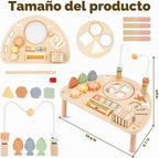 Mesa de Actividad para Niños de 1 Año, Juguetes Montessori para Niñas y Niños de 1 a 2 Años, Regalos, Mesa de Juego Sensorial de Madera 8 en 1 para Niños Pequeños de 1 a 3 Años, Juguetes Educativos