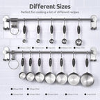 U-Taste Juego de cucharas de tazas medidoras, acero inoxidable 18/8, 12