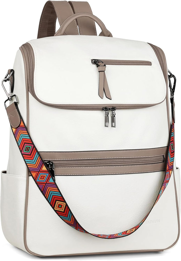 FADEON Mochila para computadora portátil para mujer, mochila de via...