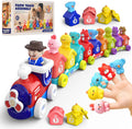 Montessori Toys - Juego de tren de granja, juguetes de aprendizaje