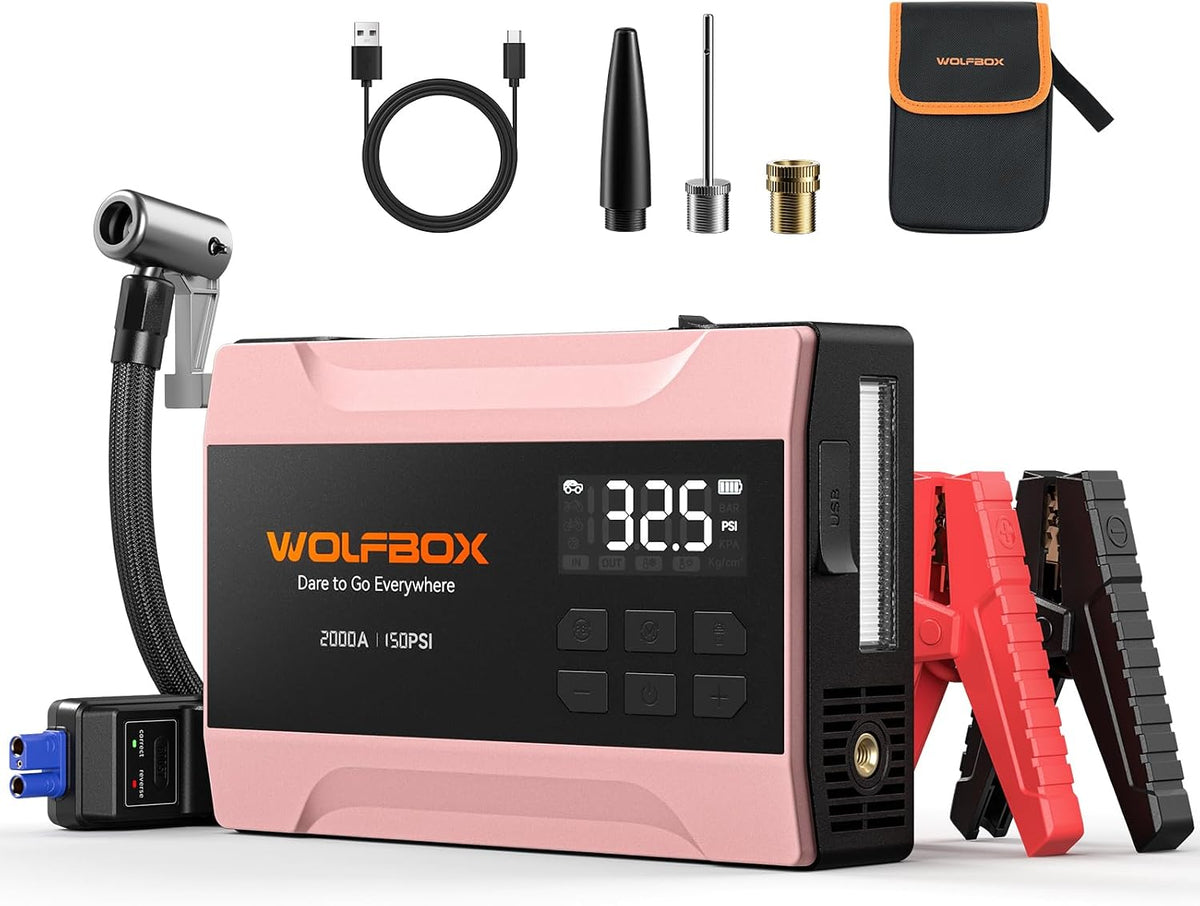WOLFBOX Arrancador del salto MV10A 2000A con el compresor de aire