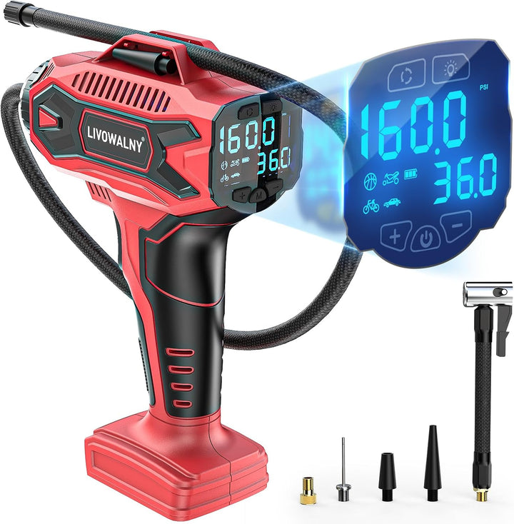 Compresor de aire para inflador de neumáticos, compatible con bater...