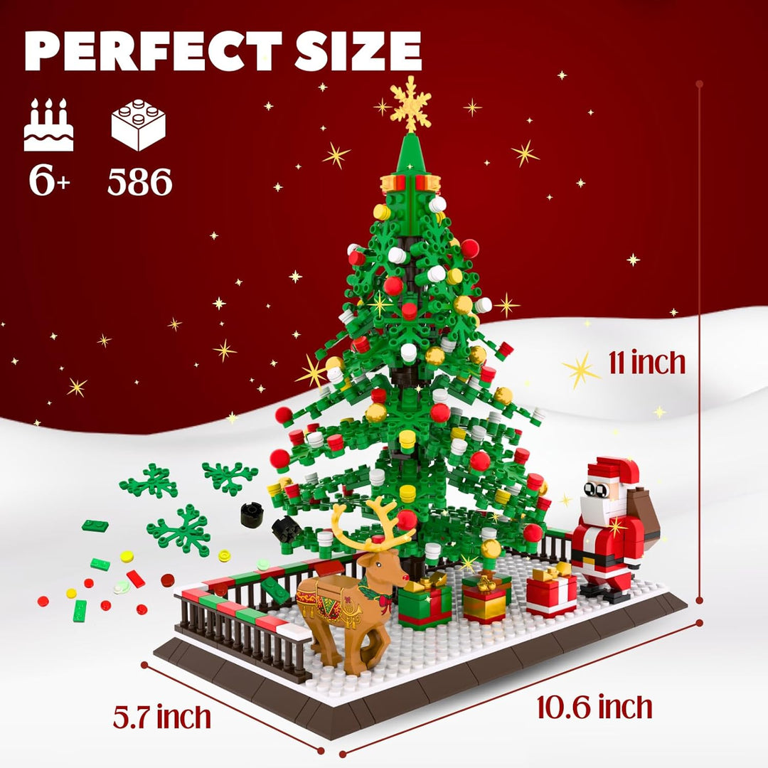 Juego de construcción de árbol de Navidad figuras de Papá
