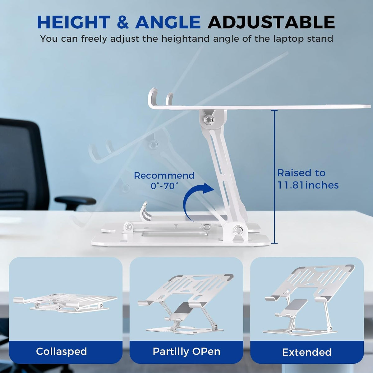 Soporte ergonómico 2 en 1 para teléfono portátil para escritorio, e...