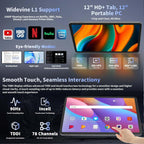 Tableta de 12 pulgadas con teclado, tableta Android 16 con Gemini A...