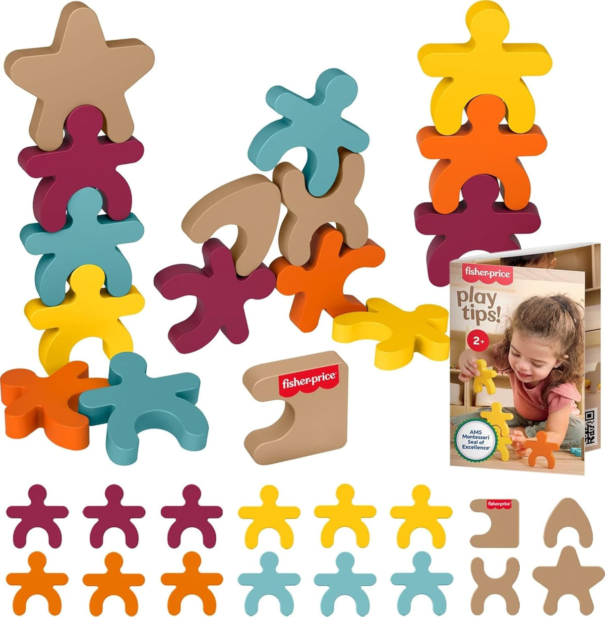 Fisher-Price Formas apilables de juguete Montessori de