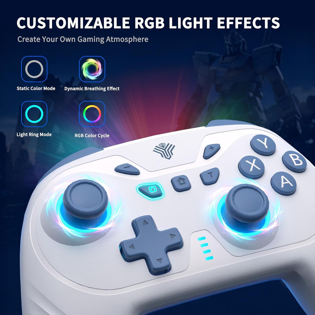 YUYIU Controlador Inalámbrico para Gaming para PC, Switch, Steam Deck, Android, iOS
