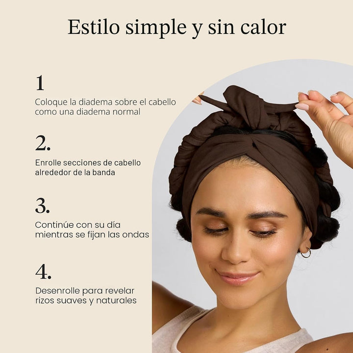 Kitsch Set & Flow Active - Diadema rizadora sin calor para mujer, c...