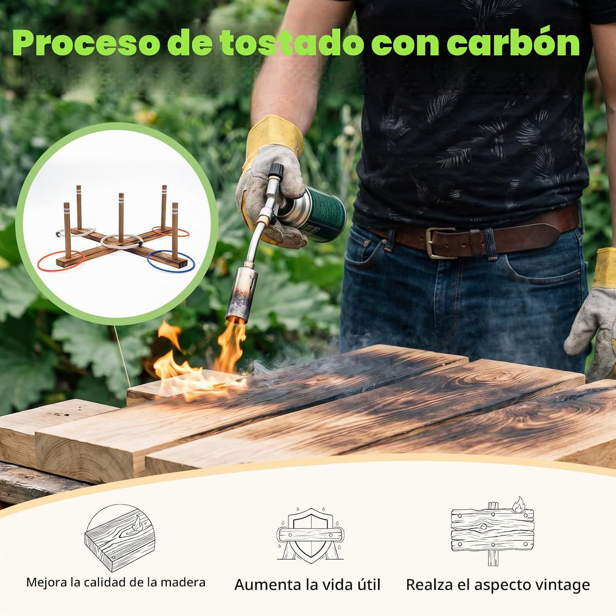 Peradix Juego de lanzamiento de anillos con 26 anillos y bolsa de