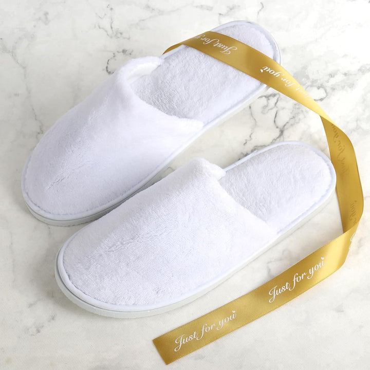 QatmMkt - 10 pares de pantuflas desechables unisex para invitados,...