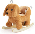 Caballo mecedor para bebé, caballo mecedor de madera caniche para niños pequeños de 1 a 3 años