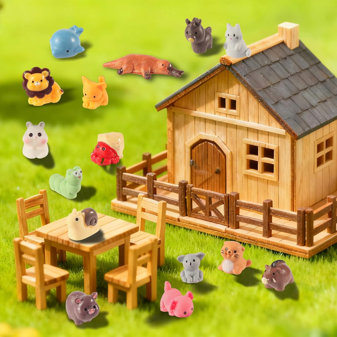 Ammerpea 60 piezas de mini figuras de animales de resina