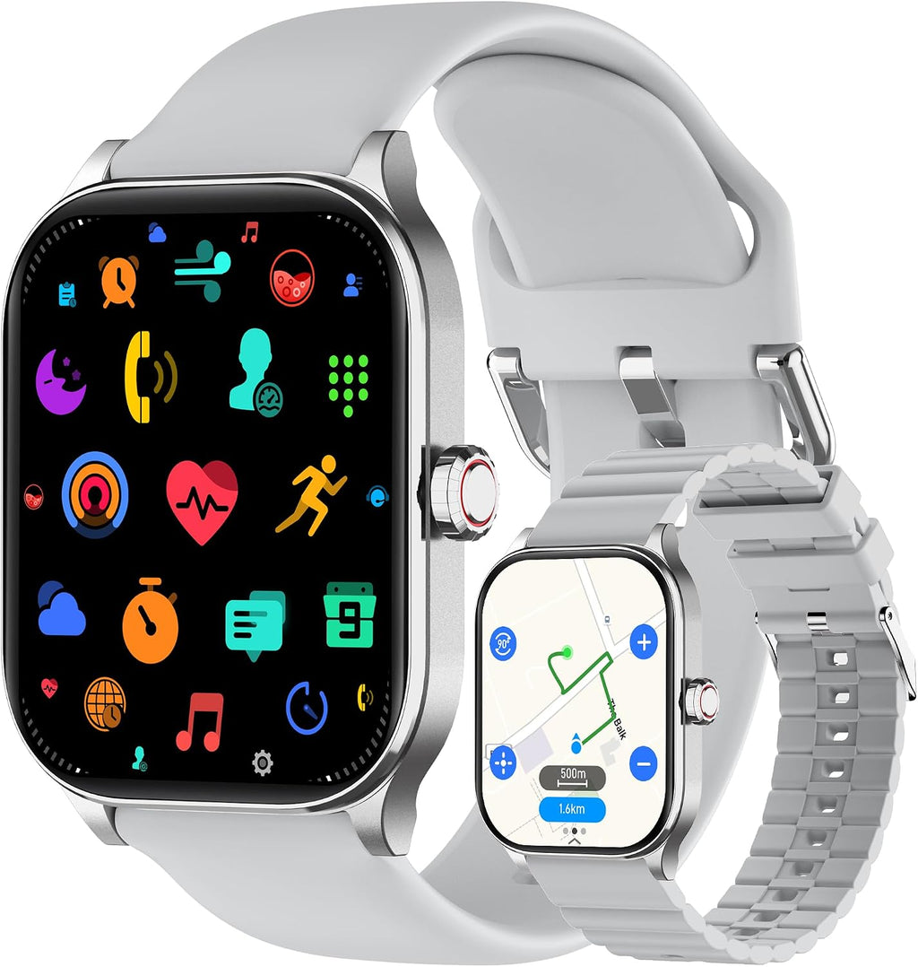 Smart Watch, GPS y Mapas Libres, Pantalla HD de 1.96", IA, Llamadas y Mensajes por Bluetooth