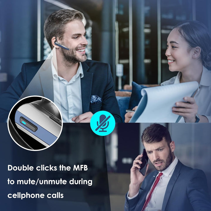 Bluetooth Headset V53 Wireless Earpiece Charging Case