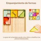 Bloques de construcción arcoíris para niños, juguetes Montessori de bloques