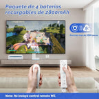 Estación de carga de control remoto para Wii/Wii U con paquete de 4 baterías recargables de 2800 mAh, estación de carga para controlador Wii, controles remotos no incluidos