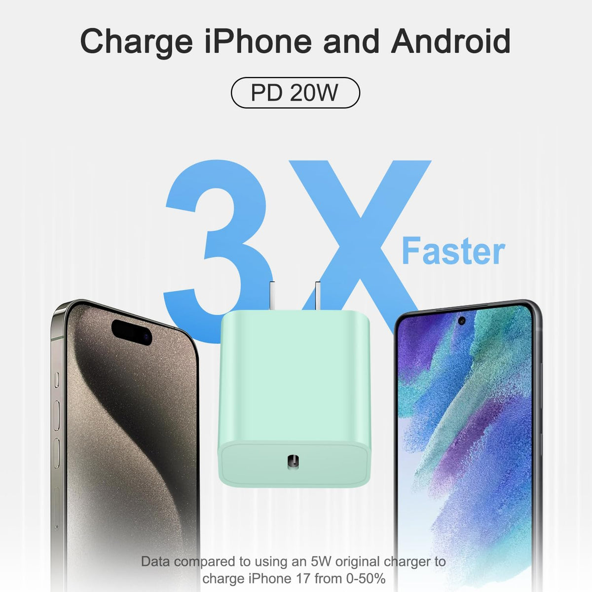Cargador de carga rápida para iPhone 17, 16, 15, paquete de 3 cargadores USB C, cable Lightning de 6 pies y cable USB C tipo C, bloque de cargadores para iPhone 17/17 Plus/17 Pro Max/Air/16/16 Plus/16