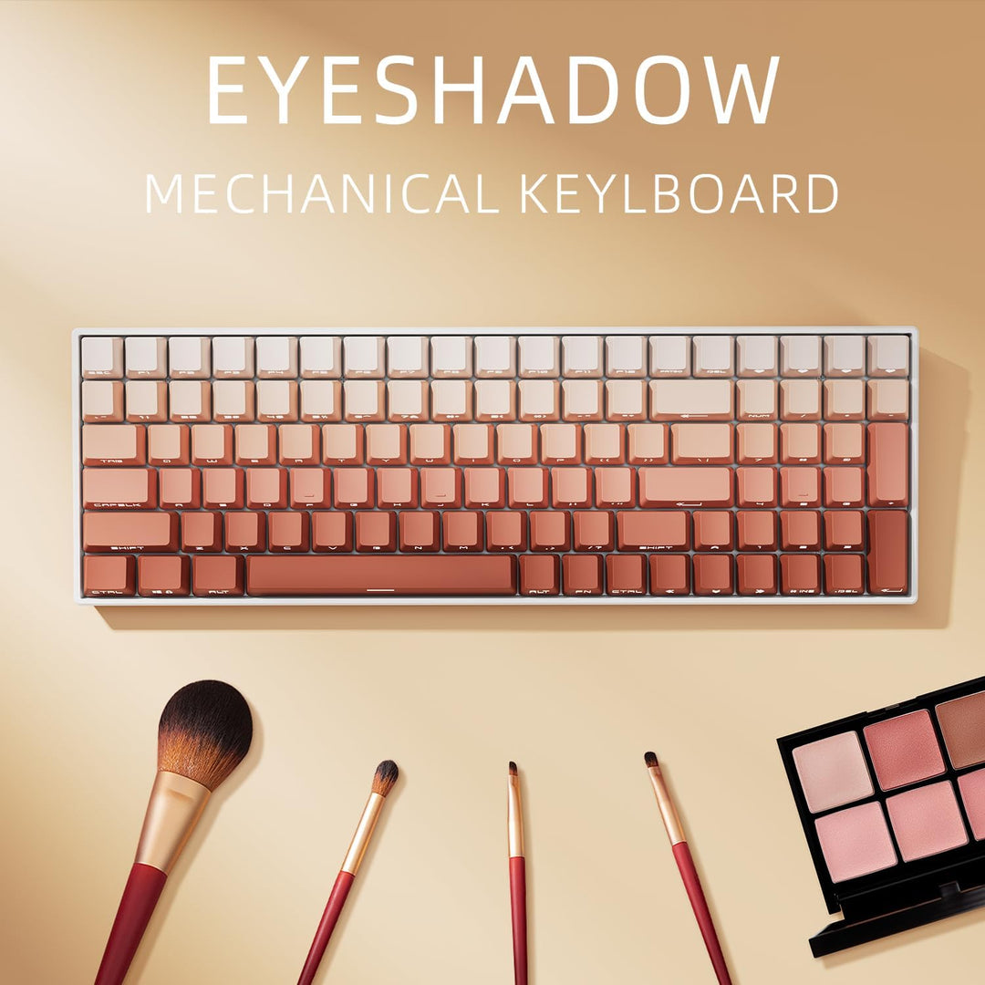 ZORNHER ZH100 Wireless Mechanical Keyboard,98% Pink Creamy Keyboard...