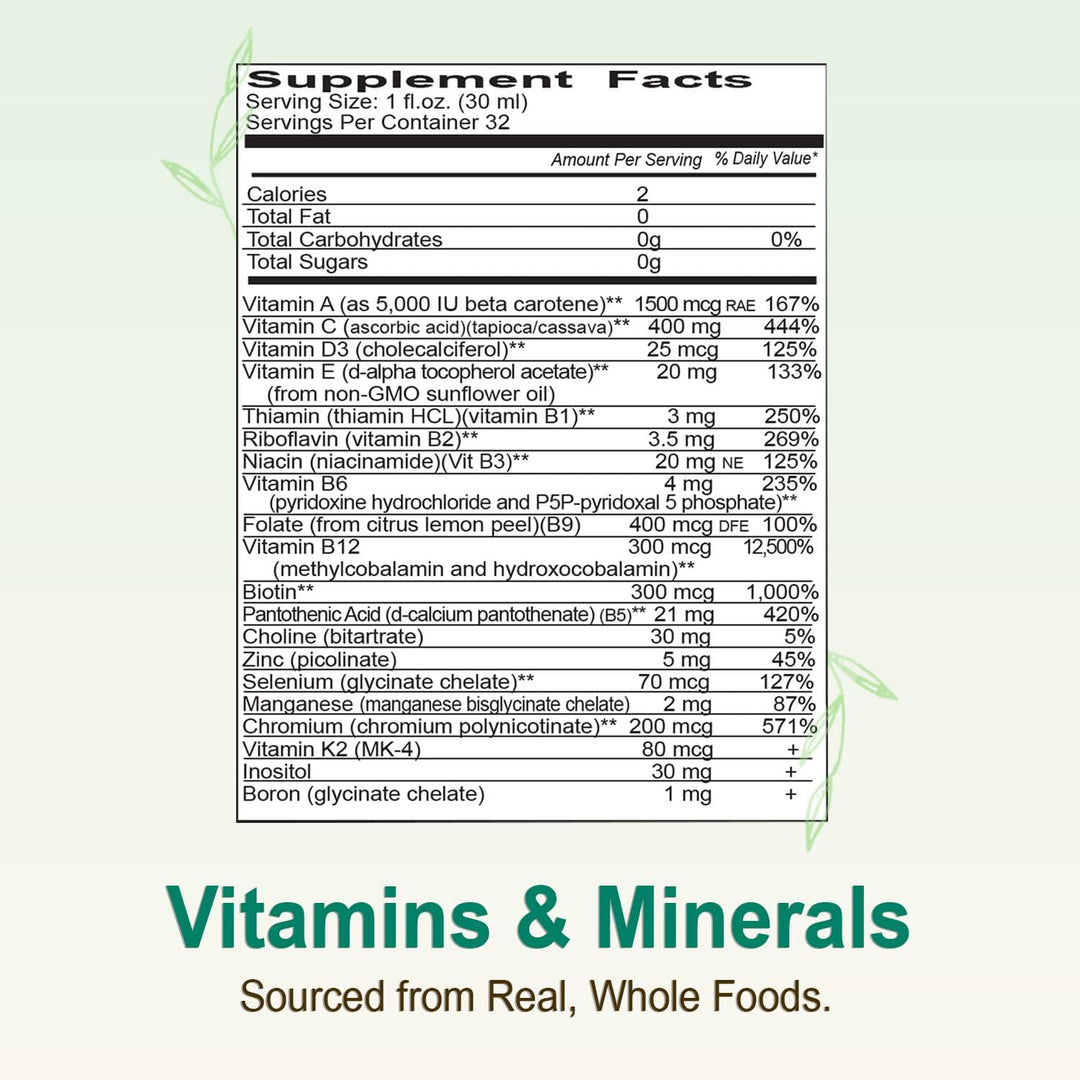 Vital Earth Minerals Super Multi Paquete de 2 multivitaminas líquid...