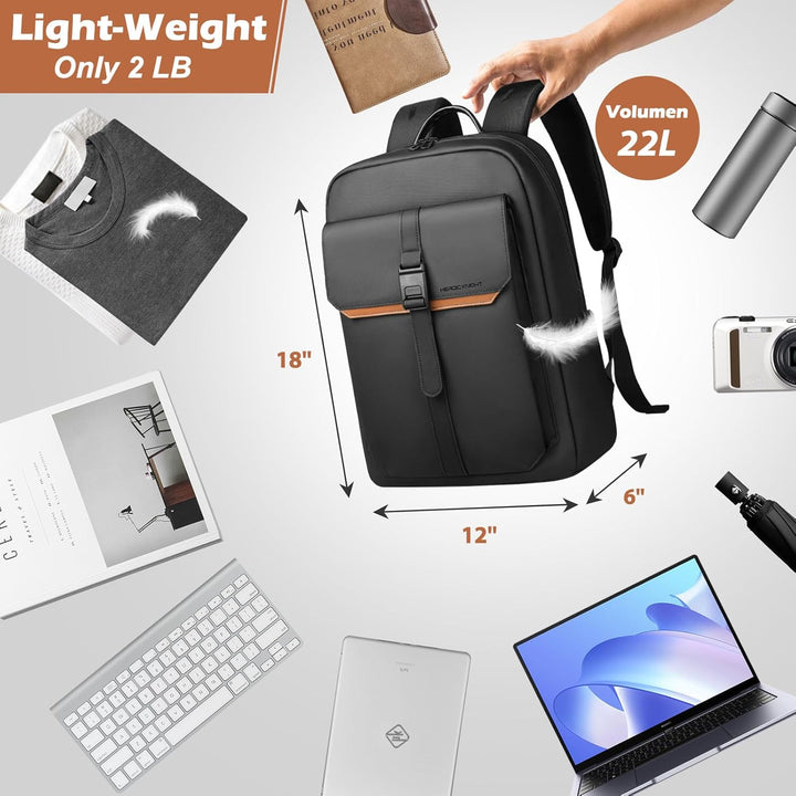 hk Mochila delgada para computadora portátil para hombres y mujeres...