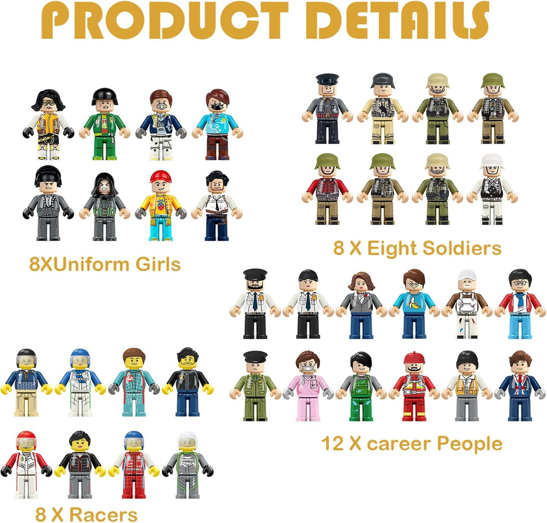 36 piezas de minifiguras mini figura de juguete relleno de