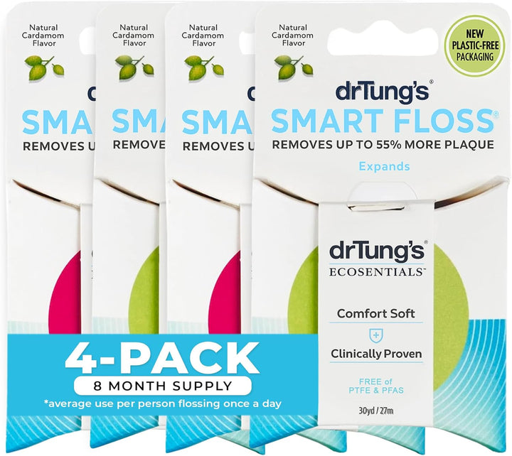 DrTung's Smart Floss - Hilo dental natural, libre de PTFE y PFA...