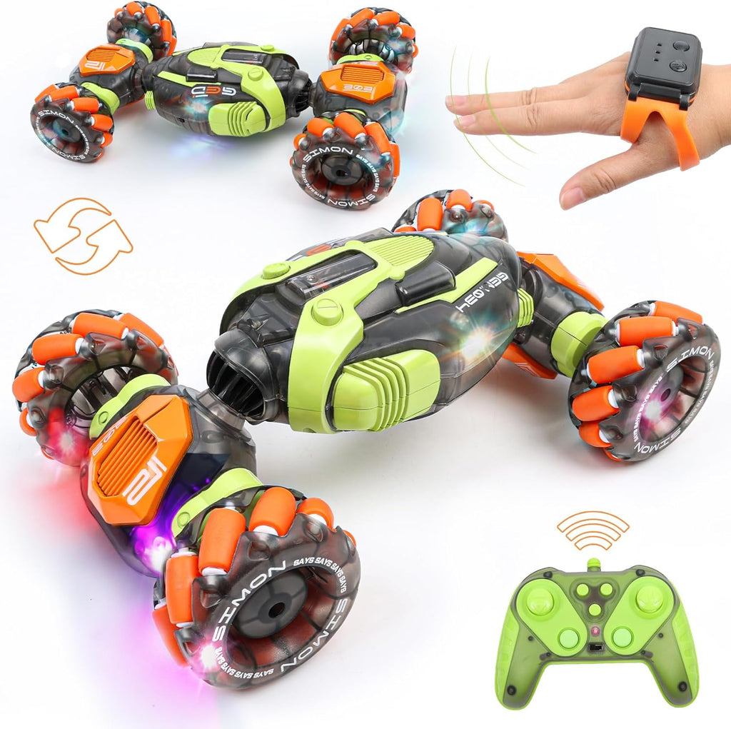 FUNiOi Coche de acrobacias RC con detección de gestos, 4WD