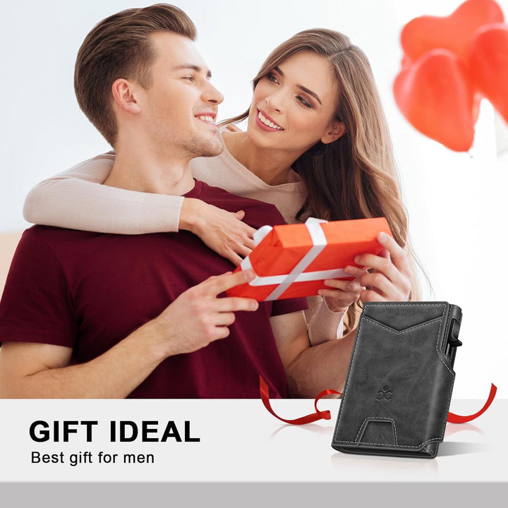SEMORID Cartera para hombre con tarjetero delgado desplegable para...