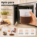 Juego de tazas medidoras de silicona, 3 piezas - 8.5 fl oz + 16.9 fl oz +