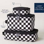 Itzy Ritzy Cubos de embalaje para viajes, juego de 3 (tablero de ajedrez