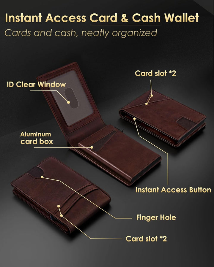 QLD Cartera para hombre \u2013 Bloqueo RFID [funcional y práctico]...