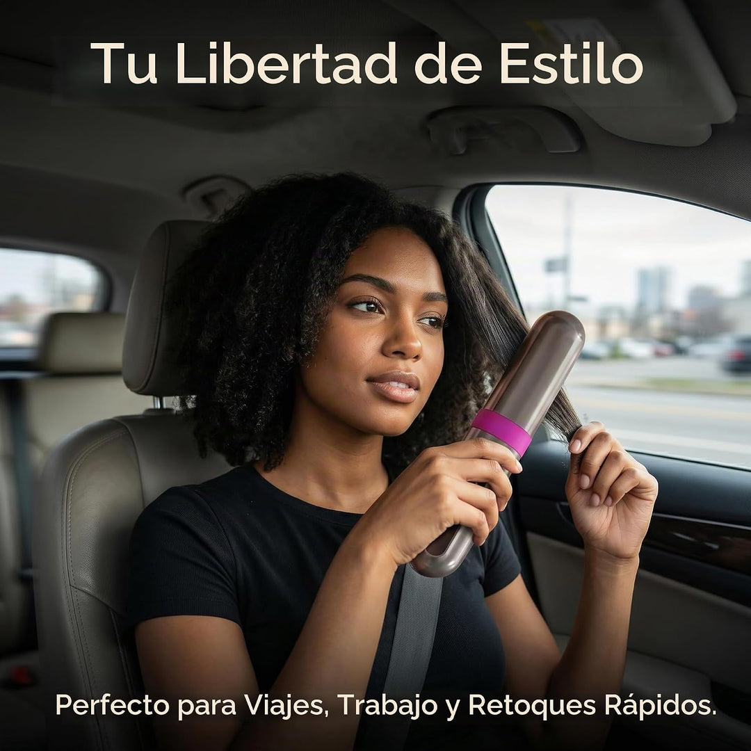 Cepillo alisador de pelo inalámbrico, portátil, herramienta de pein...