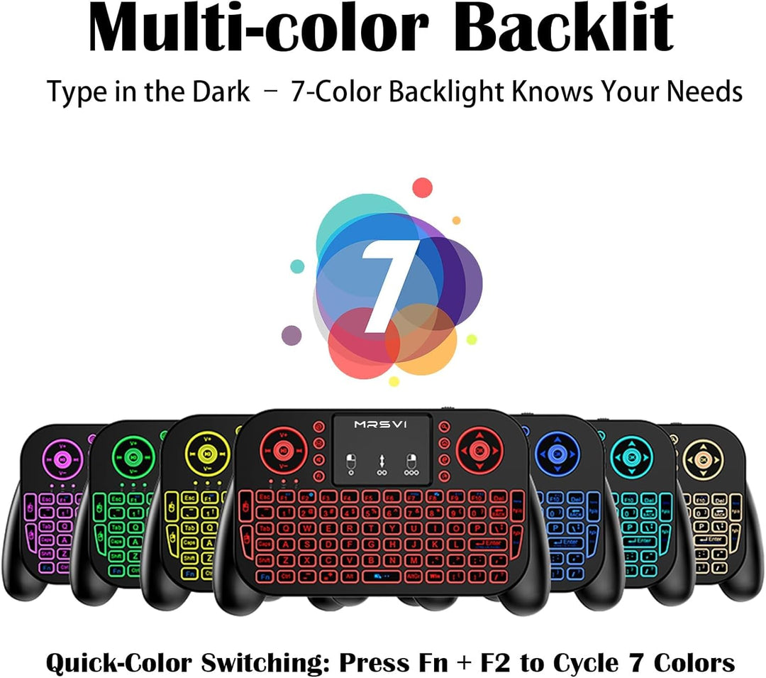 MRSVI Mini teclado con panel táctil de 24 GHz y modo dual