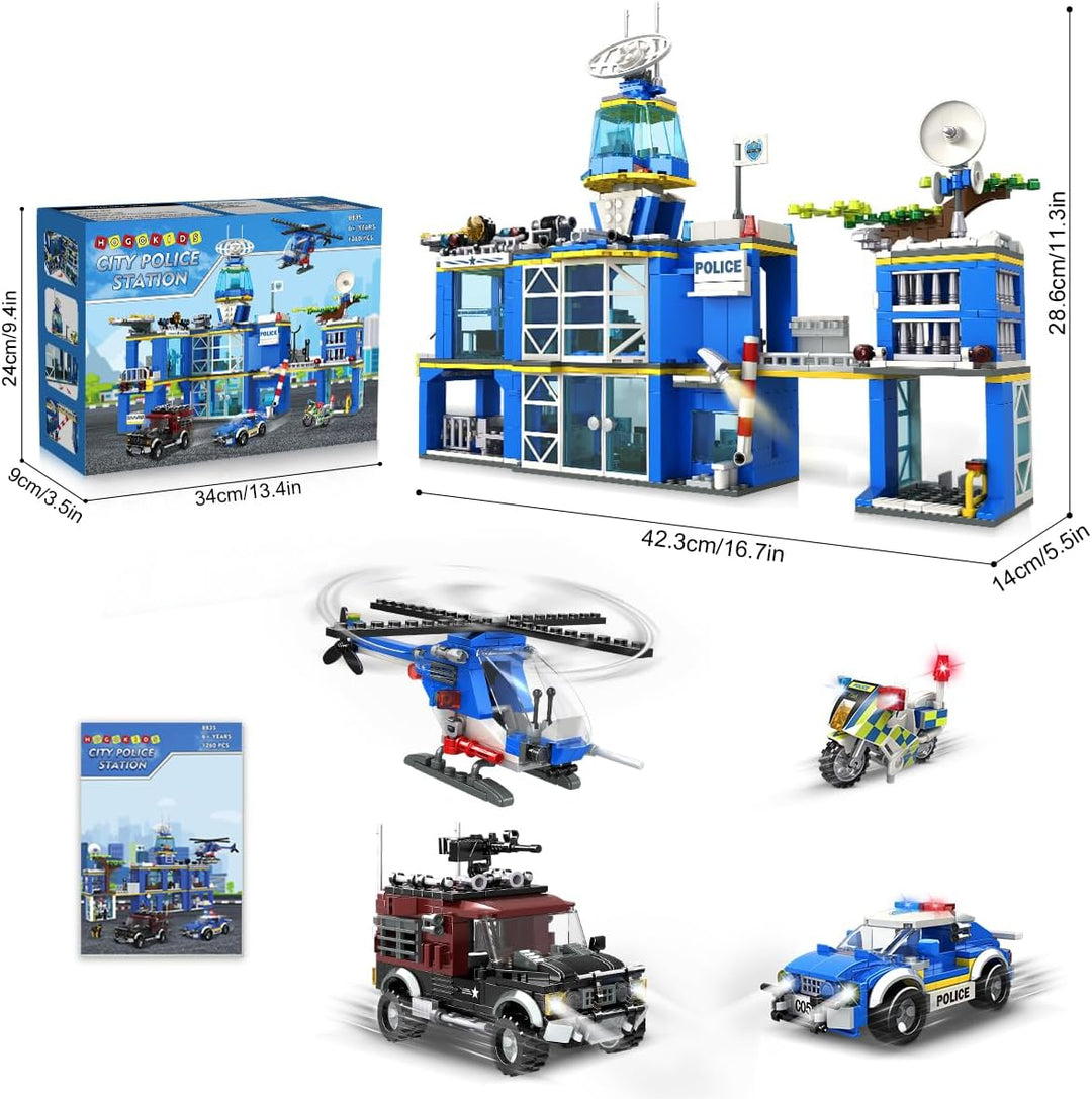 HOGOKIDS Juego de construcción de comisaría de policía de