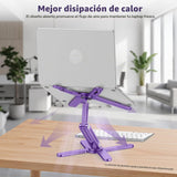 OMOTON Soporte elevador giratorio de 360° para laptop, soporte ergo...