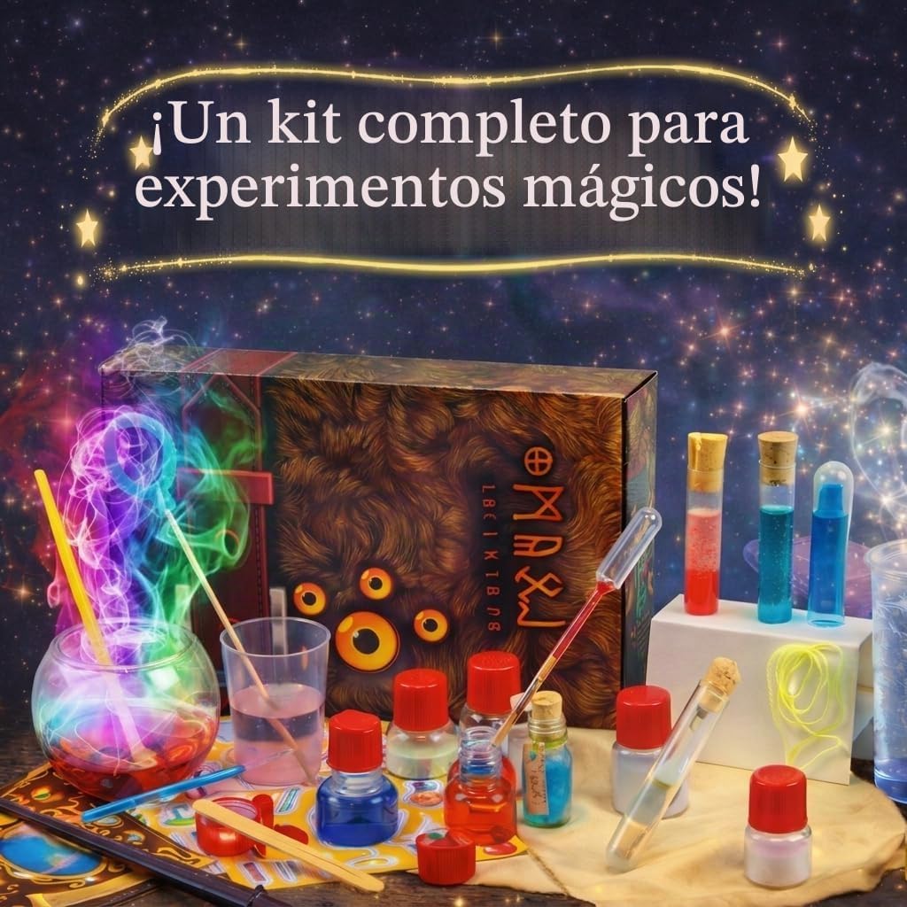 Lámpara Science4you Magic Potions - Kit de hacer pociones para niños, crea y mezcla tus propias pociones mágicas, juguete de caldero mágico para niños de 7, 8, 9, 10, 11, 12 años o más, juego de juguete mágico y manualidades, regalo original para niños y