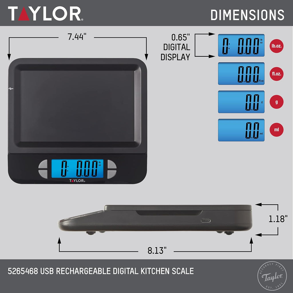 Báscula de cocina LCD digital USB