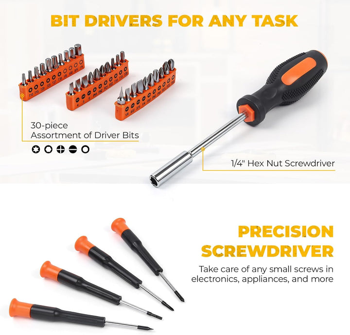 MarvTool Juego de herramientas de 57 piezas, kit de herramientas ma...
