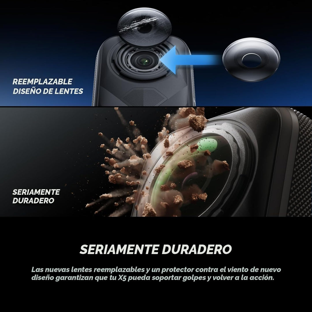 Insta360 X5 Paquete Creador - Cámara de acción 8K 360° impermeable,...