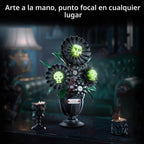 Kit de construcción de girasol de calavera gótica, regalo de decoración de