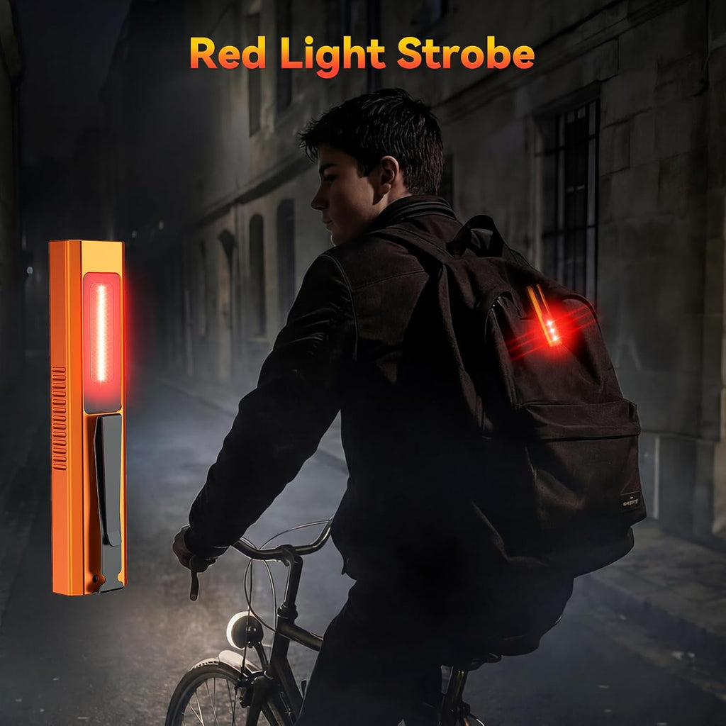 Linterna plana EDC 4 en 1, puntero láser verde, luz UV, peine