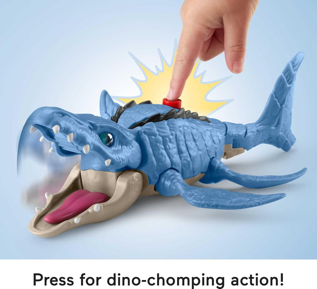 Fisher-Price Imaginext Jurassic World - Juguetes de dinosaurio con 3 dinosaurios y figura de Owen Grady para niños en edad preescolar a partir de 3 años