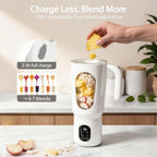 Licuadora portátil para batidos, 580ML USB-C recargable Juicer Cup (blanco)
