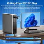 NEWFAST AXE5400 Adaptador USB WiFi 6 para PC de escritorio NF-U353, adaptador de red inalámbrica de tres bandas para escritorio, 6GHz/5GHz/2.4GHz Transceptor de red inalámbrica USB WiFi Dongle para