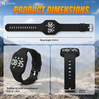 Pulsera de alarma vibratoria para personas que duermen pesadas, pulsera digital para hombre, reloj de pulsera inteligente, relojes de viaje, banda de choque silencioso, banda de despertador