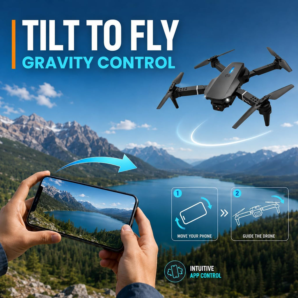 FPV Drone para cámara 1080P, mini cuadricóptero plegable, principiantes