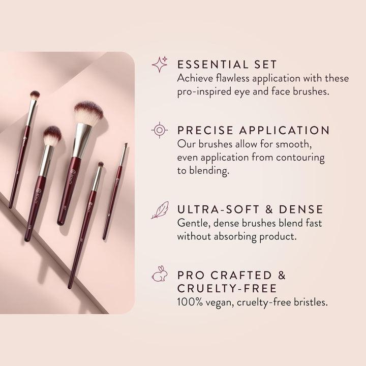 BK BEAUTY - Colección de pinceles de precisión (5 piezas) - Juego d...