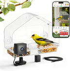Comedero para pájaros con ventosas fuertes y cámara inteligente impermeable